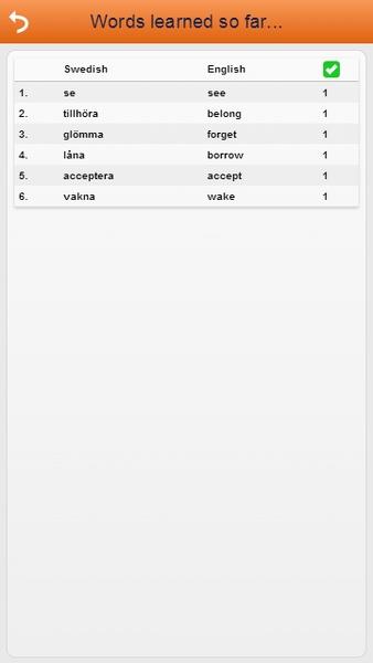 Learn Swedish Words Free Screenshot 1
