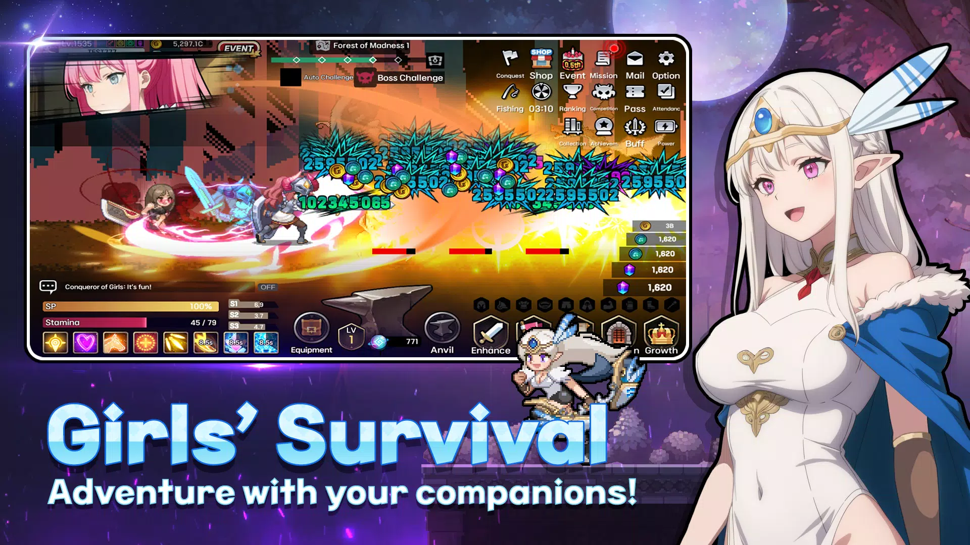 Conquest Girls: AFK Idle RPG 스크린샷 2