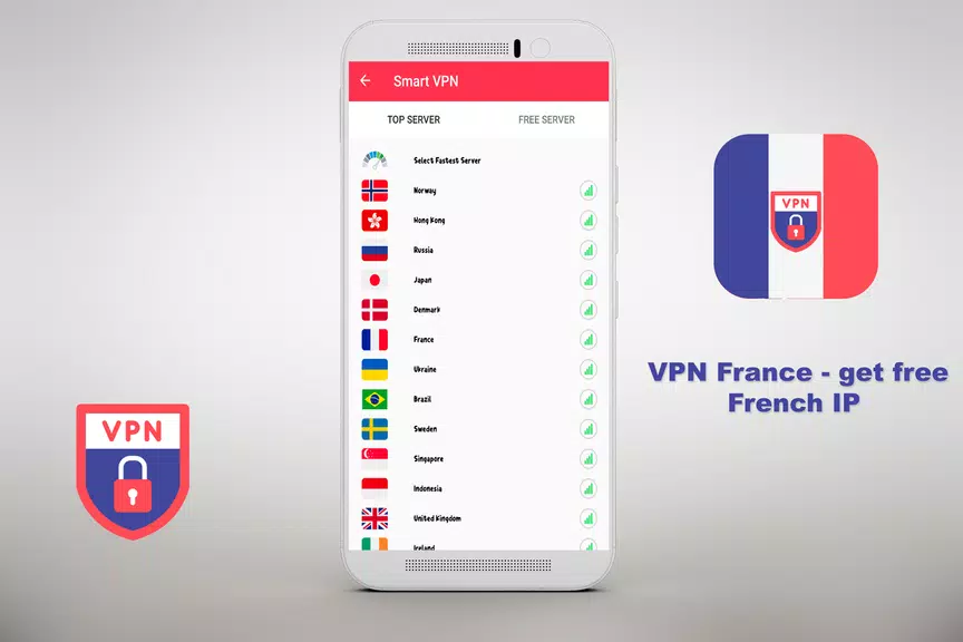 VPN Free - get free French IP Security  ⭐️⭐️⭐️⭐️⭐️ स्क्रीनशॉट 0