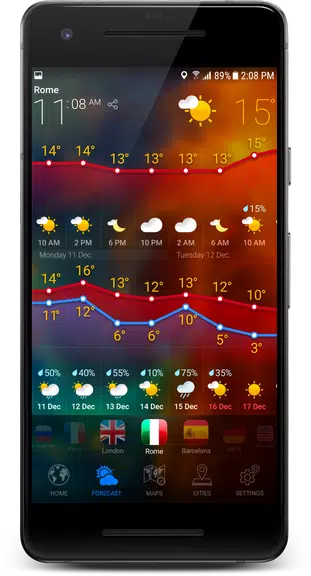 Schermata 3D EARTH - weather forecast 2