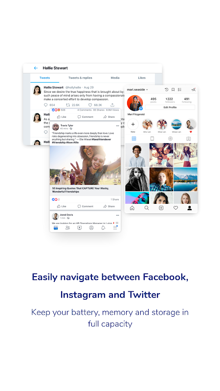 Social One - Facebook, Instagram & Twitter 螢幕截圖 0