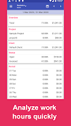 Work Log: Timesheet & Invoice Captura de tela 3