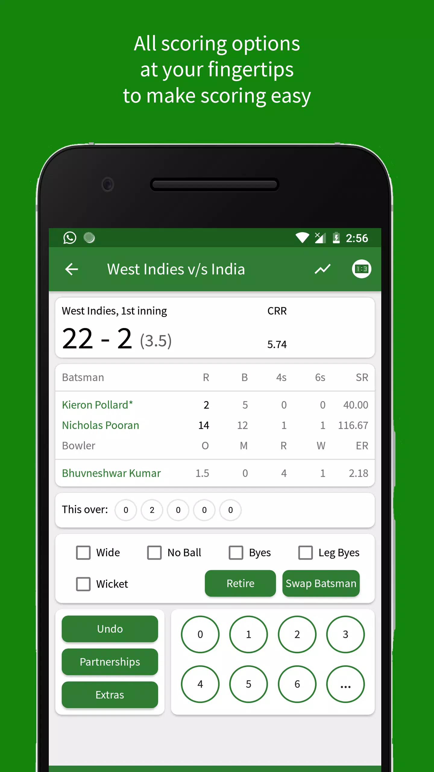 Cricket Scorer Скриншот 1