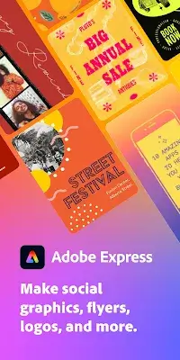 Adobe Express: Graphic Design स्क्रीनशॉट 0