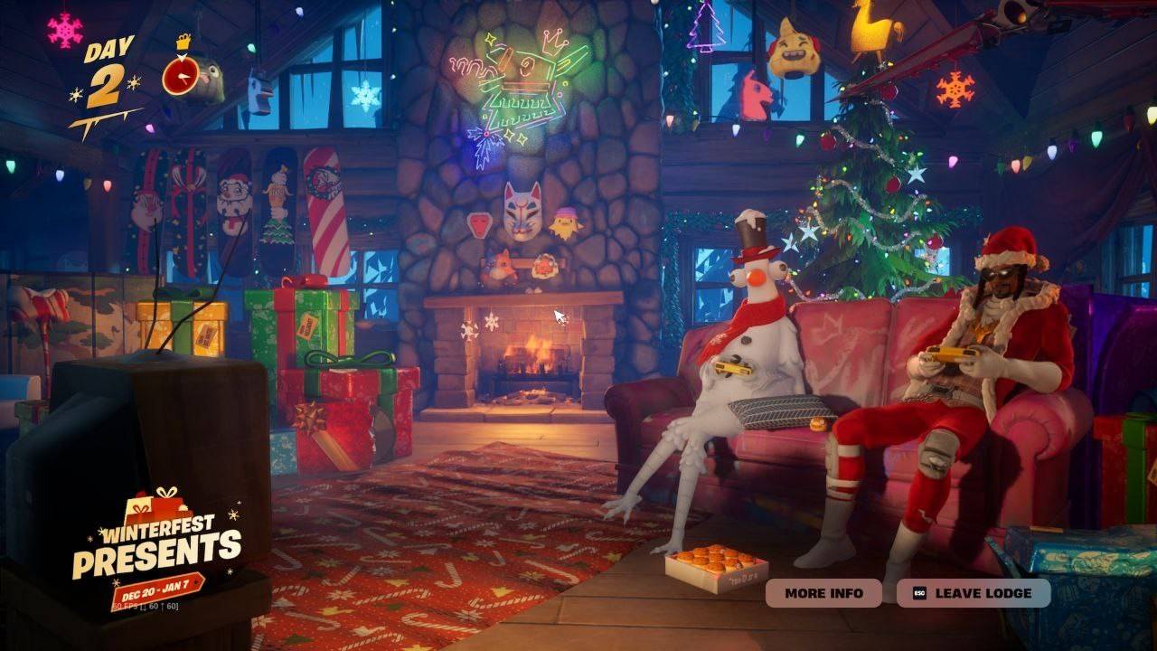 Pilhas de presentes do Winterfest no Fortnite