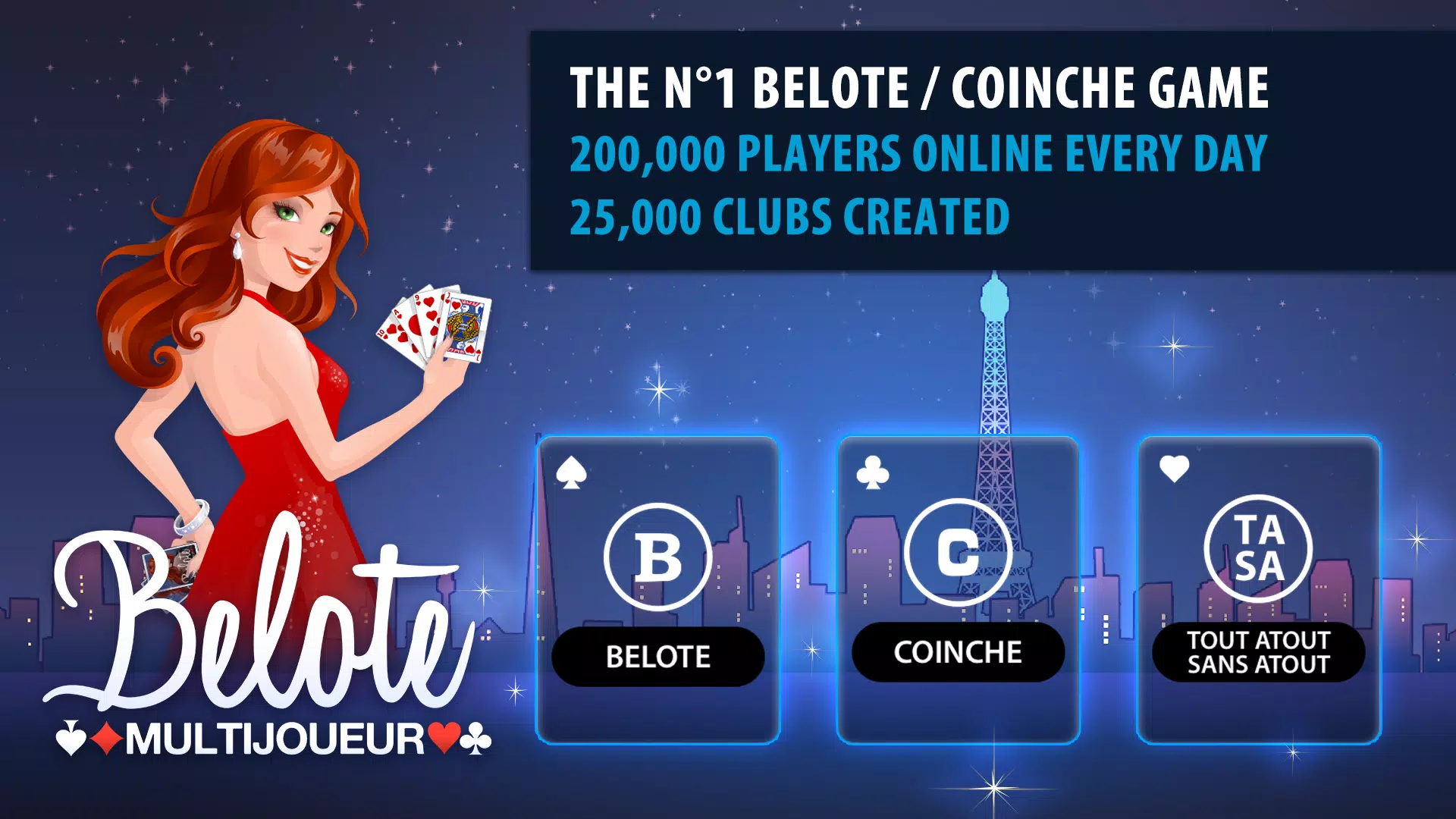 Belote & Coinche Multiplayer Ảnh chụp màn hình 0