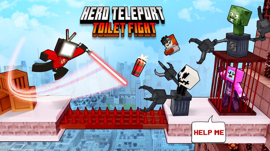 Hero Teleport: Toilet Fight应用截图第0张