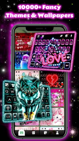 Neon Love Theme Schermafbeelding 2