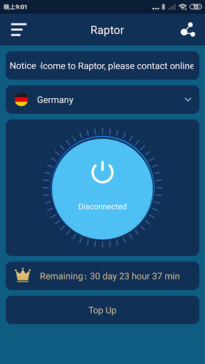 RaptorVPN Captura de pantalla 0