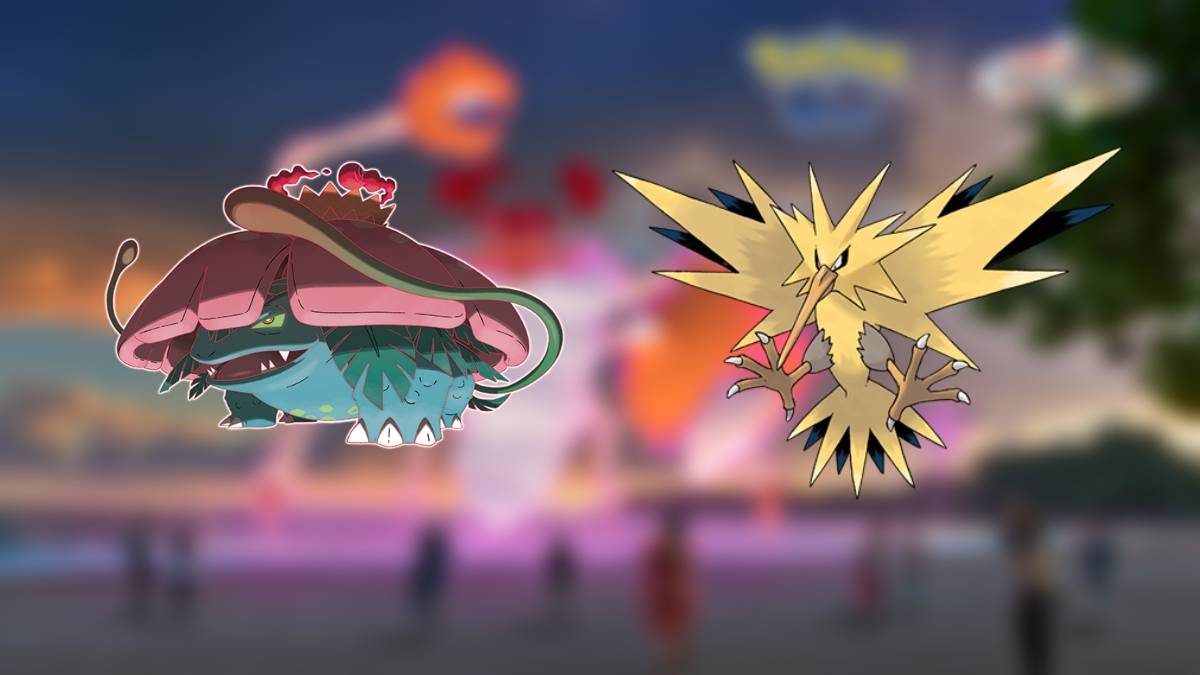 Contadores óptimos Venusaur y Zapdos para incursiones Gigamax Kingler