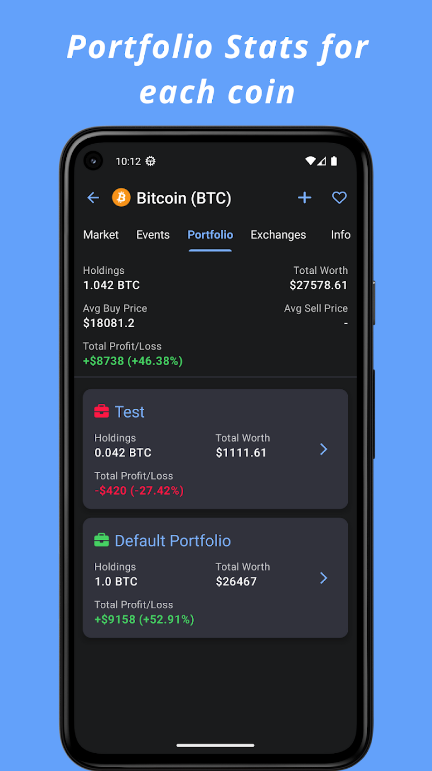 Crypto Hub Coin Stats Tracker Captura de pantalla 0