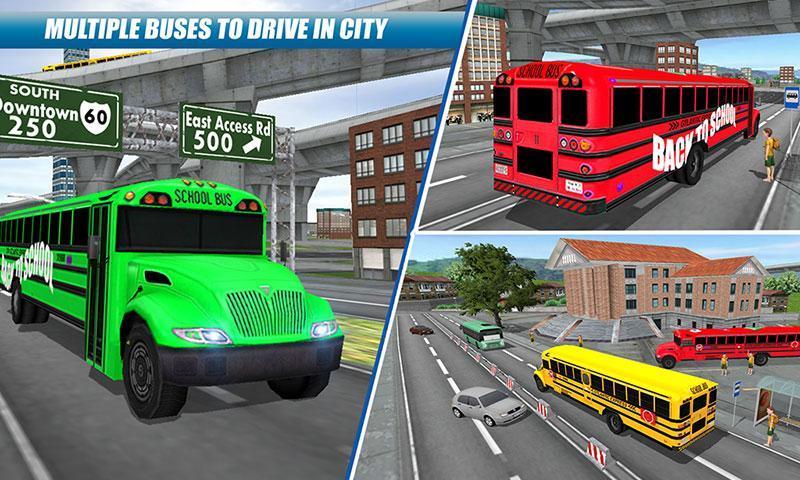 School Bus Driving Game Ảnh chụp màn hình 3