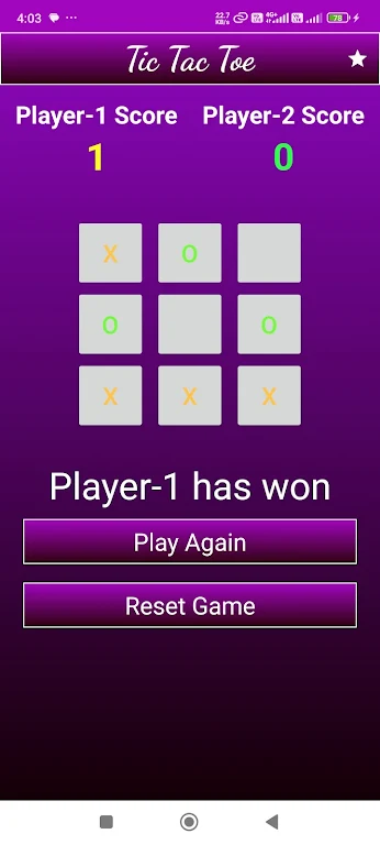 Tic Tac Toe Game App Schermafbeelding 1