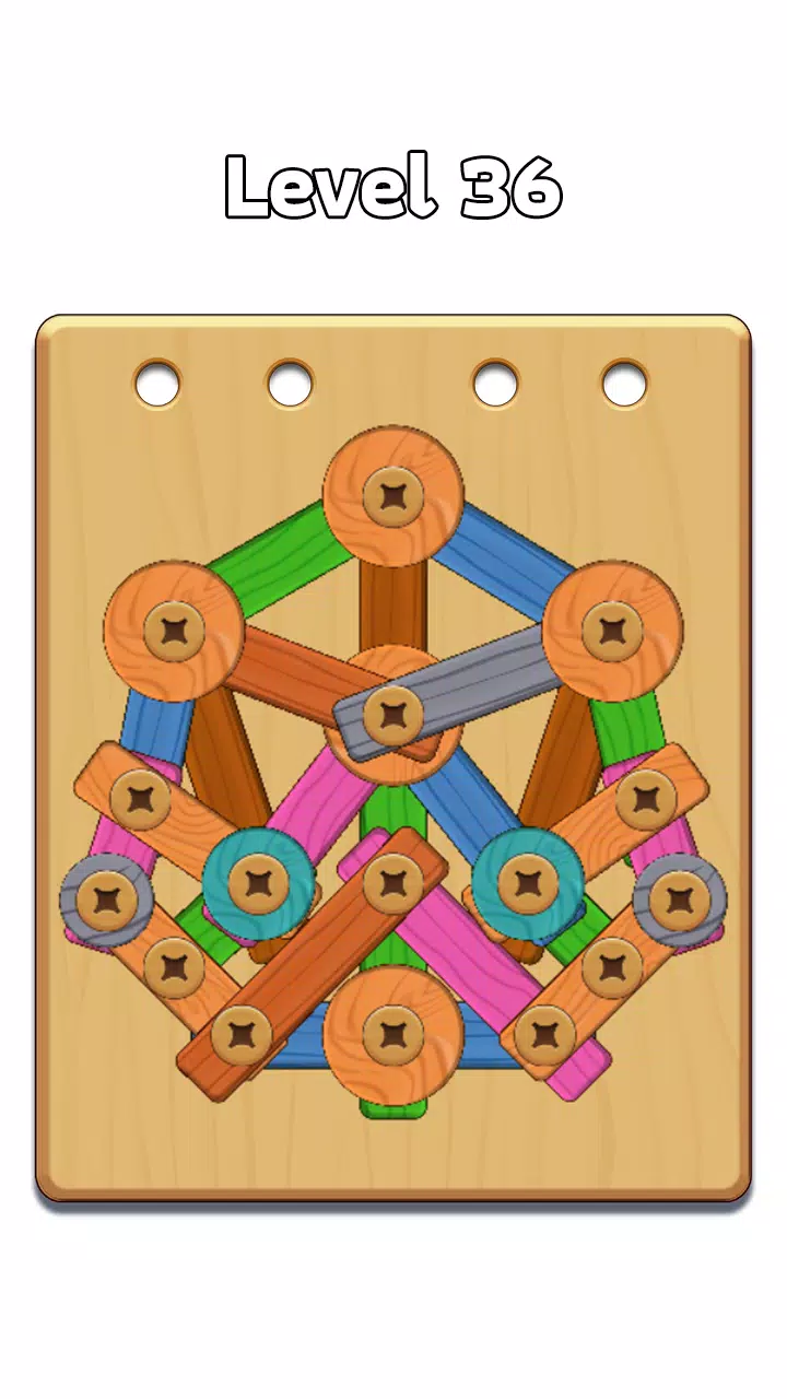 Wood Nuts & Bolt: Screw Puzzle Captura de pantalla 1