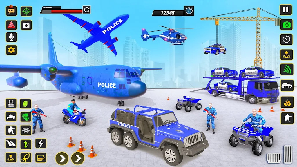 Police Car transporter Game 3D Ekran Görüntüsü 1