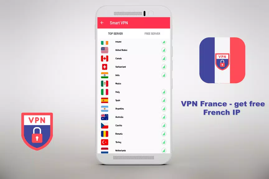 VPN Free - get free French IP Security  ⭐️⭐️⭐️⭐️⭐️ स्क्रीनशॉट 1