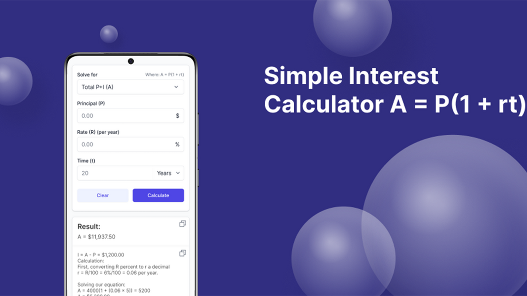 Simple Interest Calculator 螢幕截圖 2