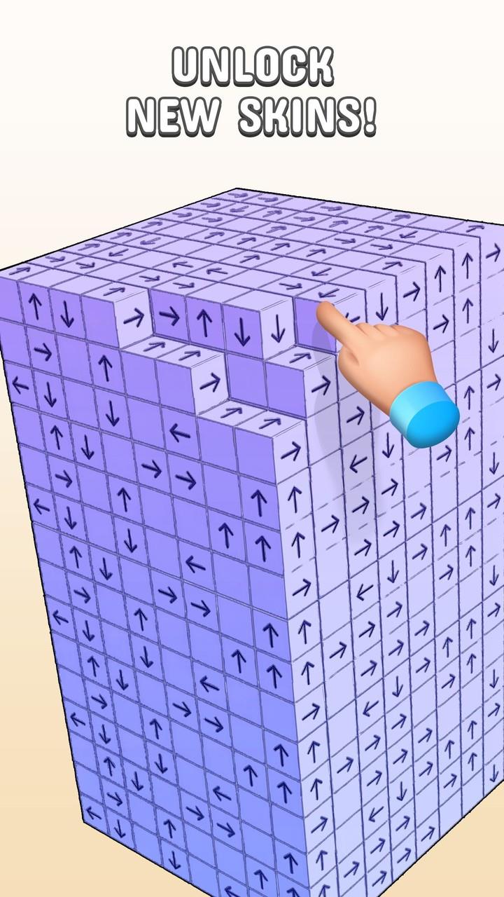 Schermata Tap to Unblock 3d Cube Away 3