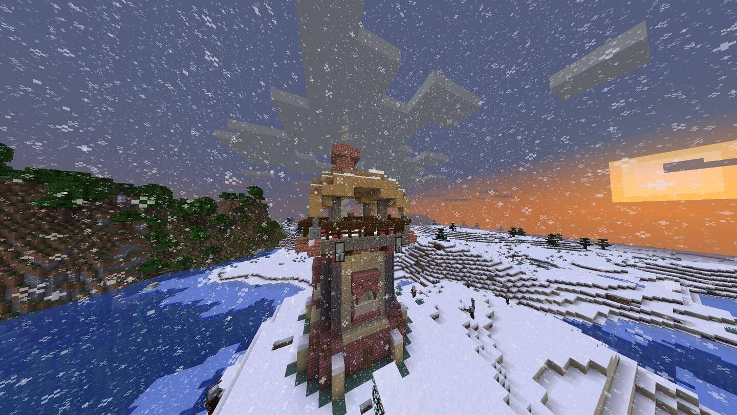 Semilla de bioma de nieve de Minecraft