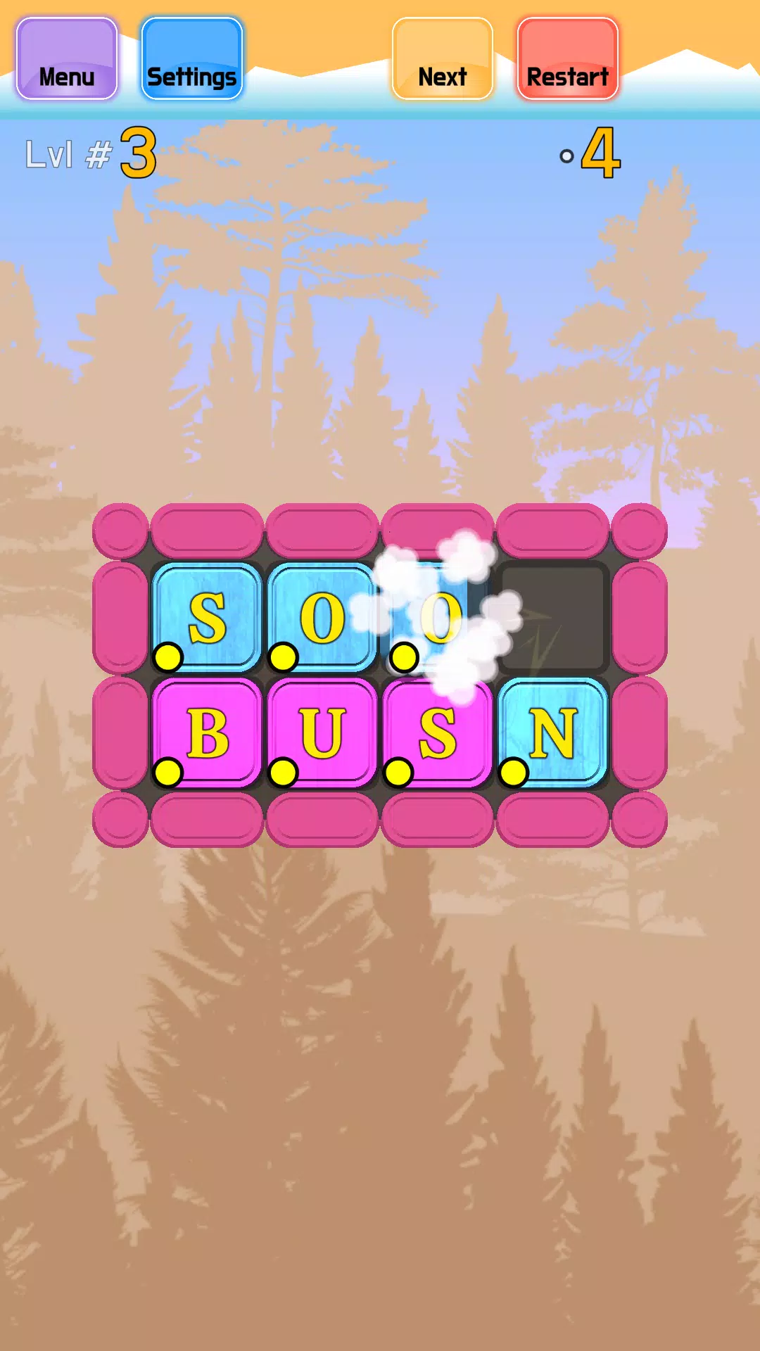 Sliding Words Capture d'écran 1