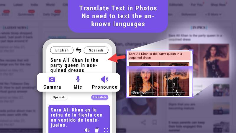 Translate Less with Text Voice স্ক্রিনশট 2