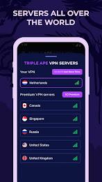 Triple Ape VPN - Safe & Secure ဖန်သားပြင်ဓာတ်ပုံ 1