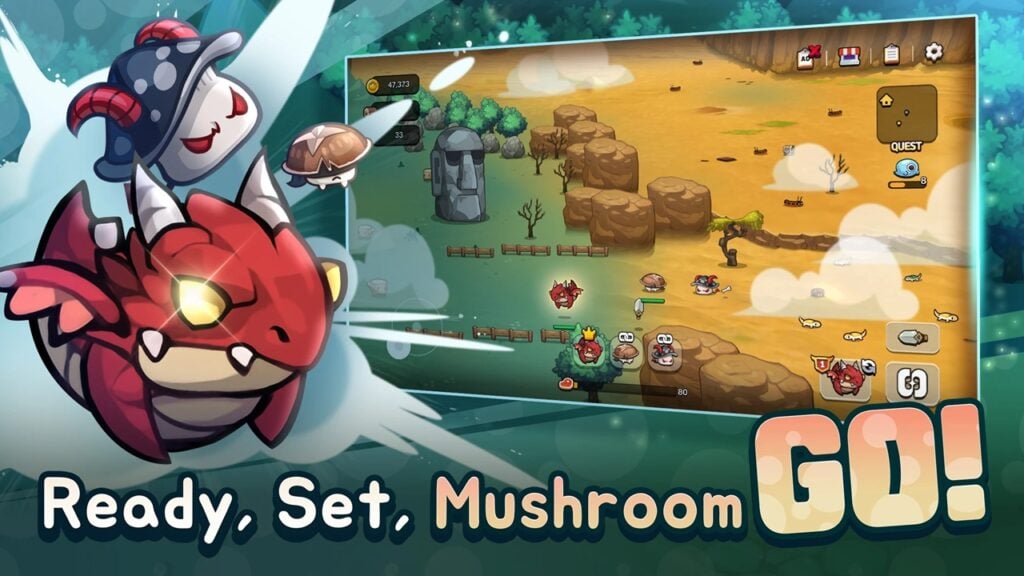 ¡Reúne a tu equipo de hongos y conquistad mazmorras juntos en Mushroom Go!