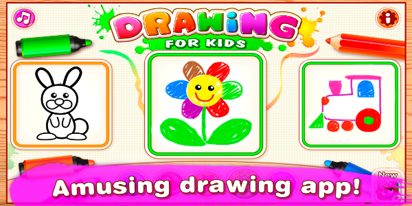 Bini Drawing for Kids Games Ekran Görüntüsü 0