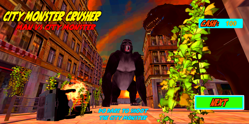 Gorilla Kong Kaiju City Beasts ภาพหน้าจอ 0