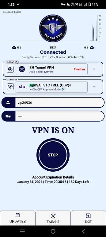 BH Tunnel VPN Скриншот 0