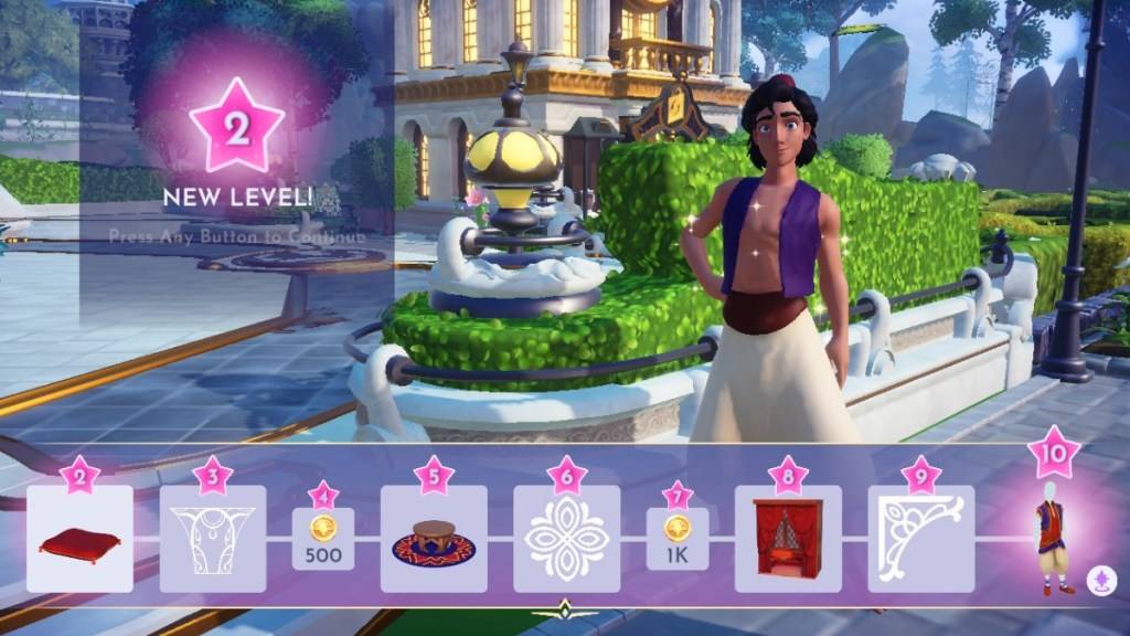 Aladdin Friendship Path Rewards ใน Disney Dreamlight Valley