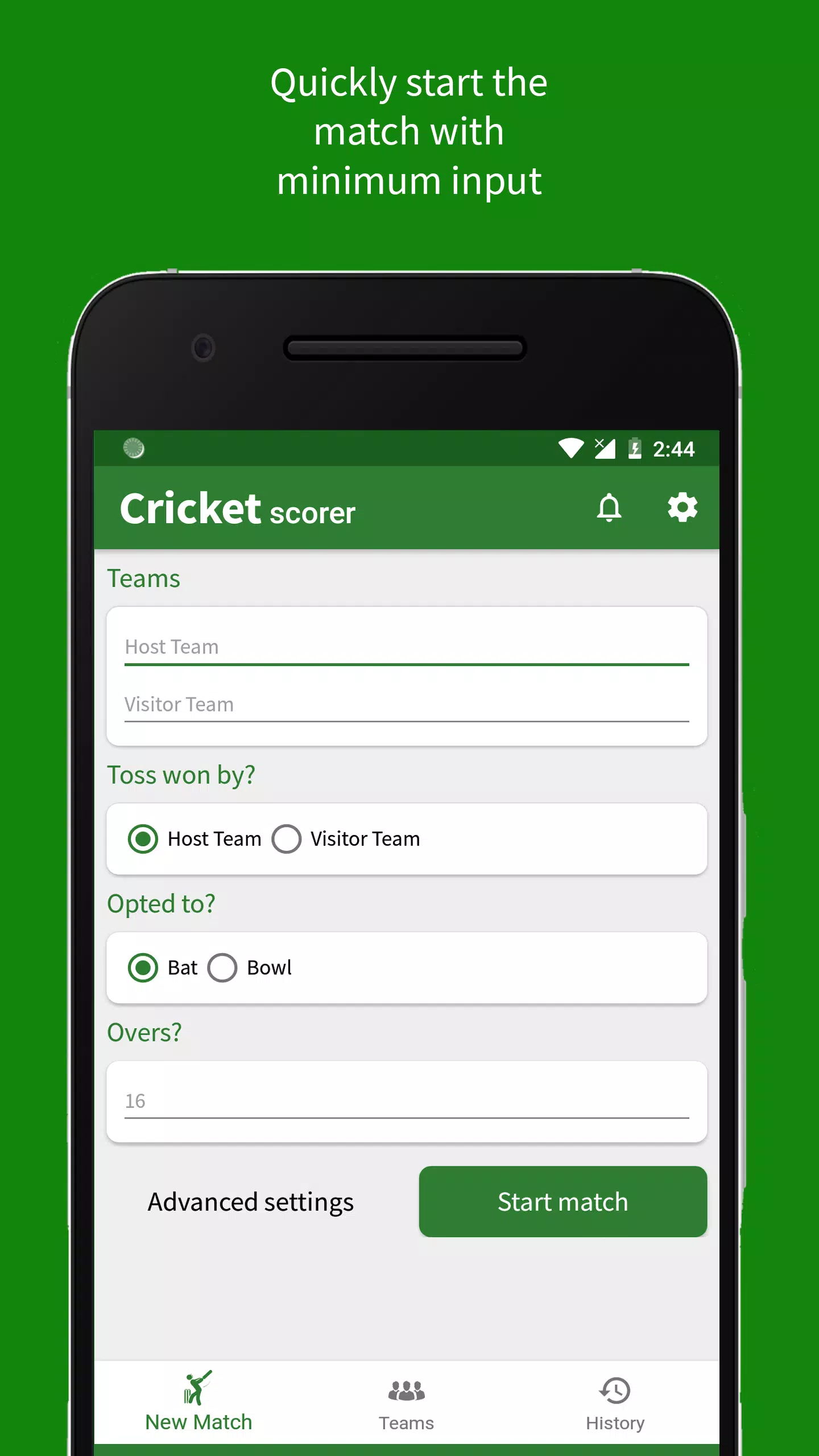 Cricket Scorer Скриншот 0