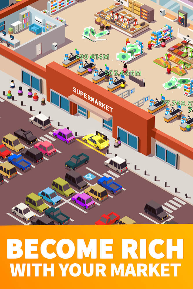 Idle Supermarket Tycoon Mod 螢幕截圖 1