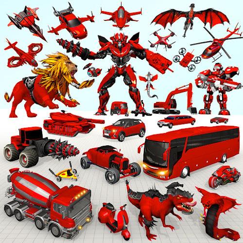 獅子機器人汽車遊戲：機器人遊戲 螢幕截圖 0