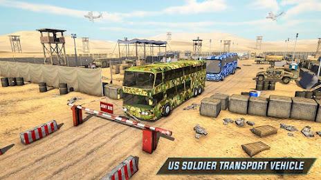 Army Bus Transporter Sim Games Ảnh chụp màn hình 0