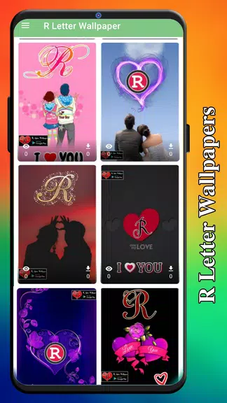 R Letter Wallpaper - Photos Captura de pantalla 1