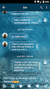 Schermata SMS Messages Bubble Rain Theme 1