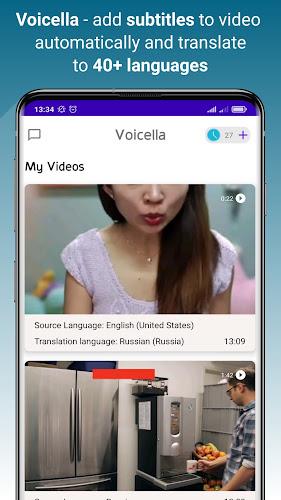 Voicella -video auto subtitles Tangkapan skrin 0